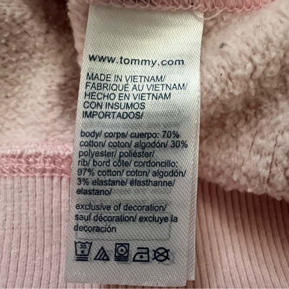 Tommy Hilfiger Women’s Pink Hoodie Sweatshirt Size Large - Picture 9 of 11